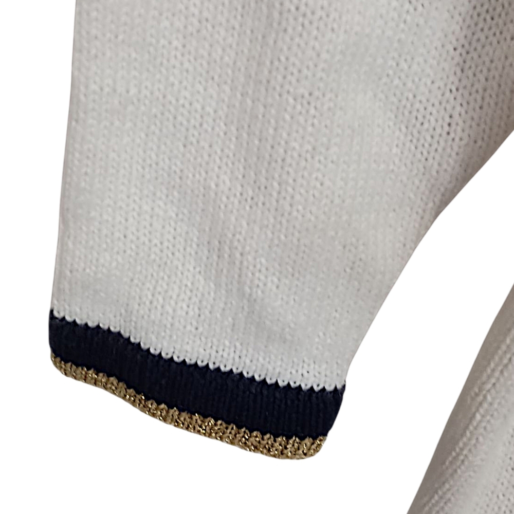 Vtg Cedars Nautical Sweater M Oversized Coastal Ramie Preppy Yacht Club Chunky - Picture 10 of 16